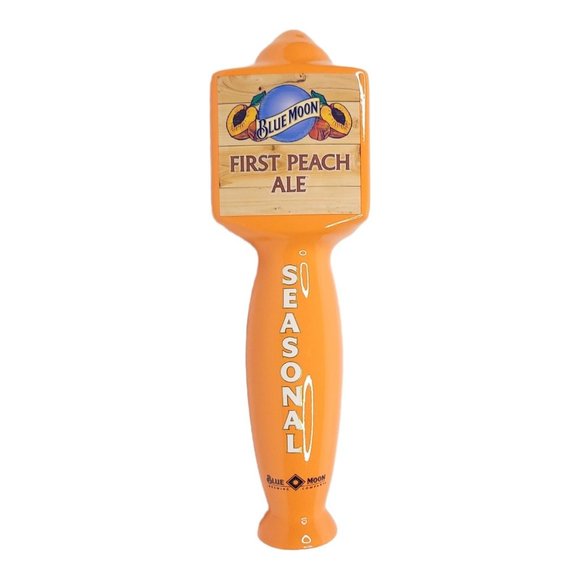 Blue Moon First Peach Ale Seasonal Beer Tap Handle Pub Bar Keg Man Cave Ceramic - Picture 1 of 11